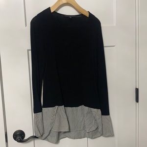 BW bell Sleeve Poplin Shirt Long Sleeve WHBM XS